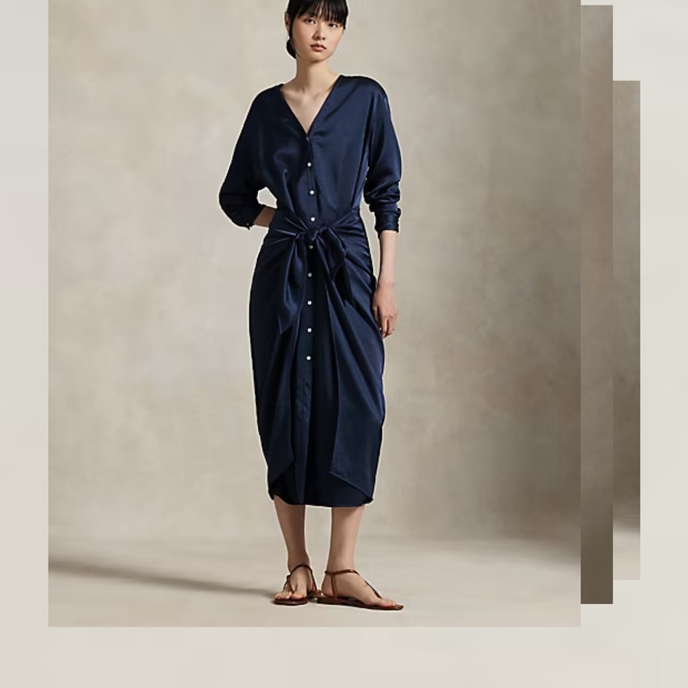 Polo by Ralph Lauren Midnight Blue Wrap Dress - Picture 4 of 5
